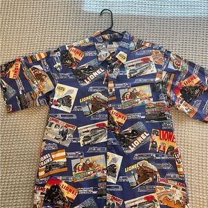 Reyn Spooner Lionel Train Casual Button Down Shirt